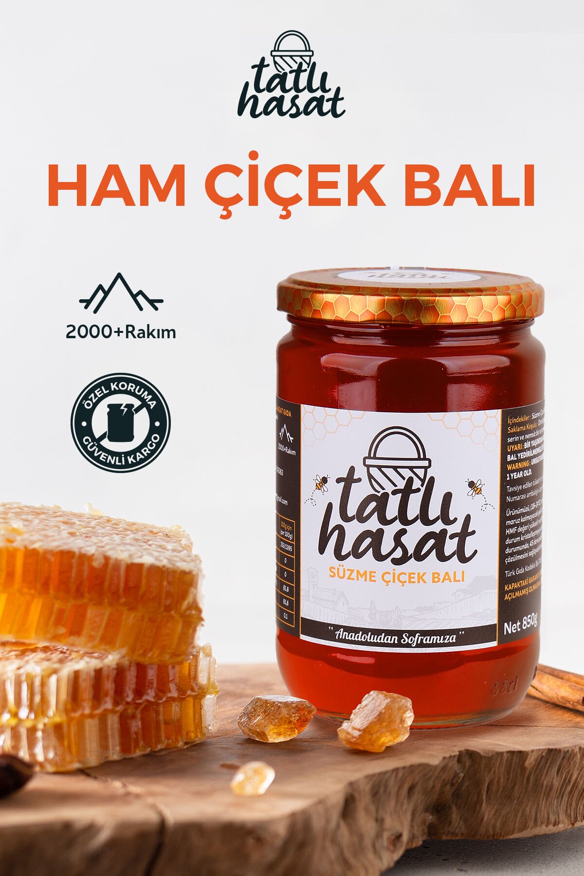 Torosların Zirvesinden Saf ve Doğal Bal 850 gr